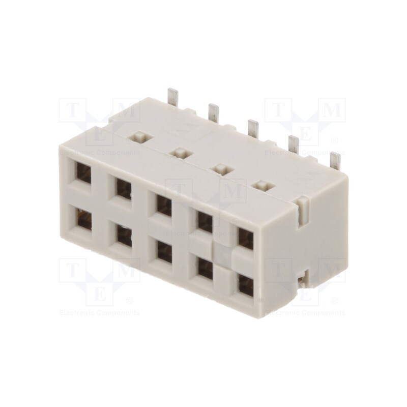 10 pcs : 89898-305ALF - Socket, PCB to PCB, female, Dubox®, 2.54mm, PIN: 10, SMT, Layout: 2x5