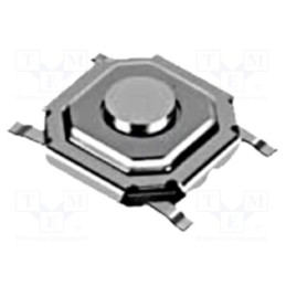 10 pcs : SKQGABE010 - Microswitch TACT, SPST-NO, Pos: 2, 0.05A/12VDC, SMT, none, 1.57N