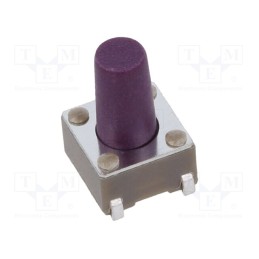 10 pcs : LL3301BF065QJ - Microswitch TACT, SPST-NO, Pos: 2, 0.05A/12VDC, SMT, 0.64N, 6x6x4mm
