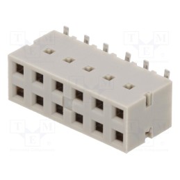 10 pcs : 89898-306ALF - Socket, PCB to PCB, female, Dubox®, 2.54mm, PIN: 12, SMT, Layout: 2x6