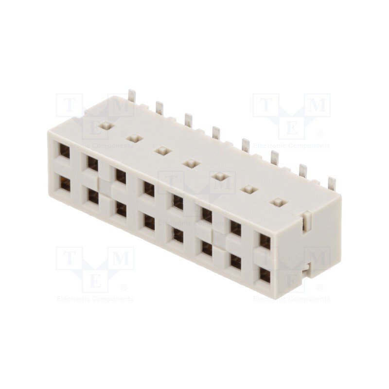 10 pcs : 89898-308ALF - Socket, PCB to PCB, female, Dubox®, 2.54mm, PIN: 16, SMT, Layout: 2x8