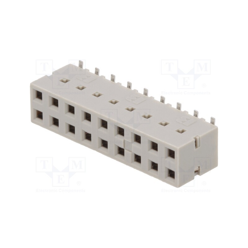 10 pcs : 89898-309ALF - Socket, PCB to PCB, female, Dubox®, 2.54mm, PIN: 18, SMT, Layout: 2x9