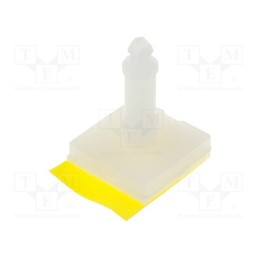 50 pcs : CBSBT-9-01A2-RT - Self-adhesive holder, polyamide, L: 14.3mm, Ø2: 2.54mm