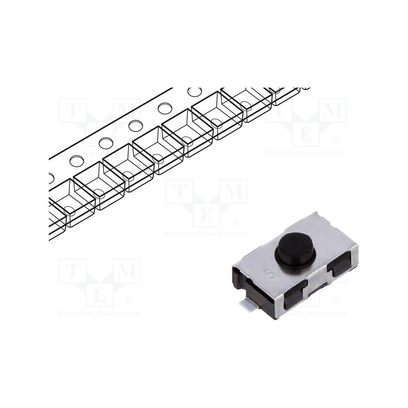 10 pcs : KSR251G LFS - Microswitch TACT, SPST-NO, Pos: 2, 0.05A/32VDC, SMT, none, 4.5N