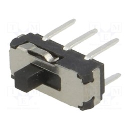 10 pcs : - Switch: slide, Pos: 2, DPDT, 0.3A/6VDC, ON-ON, No.of term: 6, THT