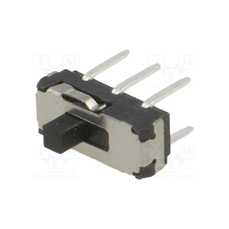 10 pcs : - Switch: slide, Pos: 2, DPDT, 0.3A/6VDC, ON-ON, No.of term: 6, THT