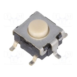 10 pcs : B3S-1100 - Microswitch TACT, SPST-NO, Pos: 2, 0.05A/24VDC, SMT, none, 1.57N