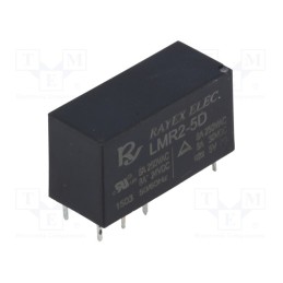 10 pcs : LMR2-5D - Relay: electromagnetic, DPDT, Ucoil: 5VDC, Icontacts max: 5A, PCB