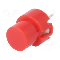 10 pcs : KS01-BV-R - Switch: keypad, Pos: 2, SPST-NO, 0.01A/35VDC, red, THT, 1.3N, round