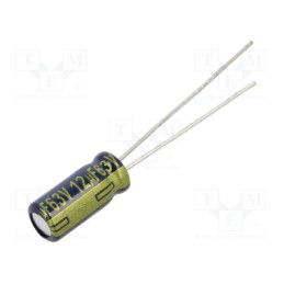 10 pcs : EEUFC1J120 - Capacitor: electrolytic, low ESR, THT, 12uF, 63VDC, Ø5x11mm, ±20%