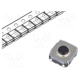 10 pcs : KSC341J LFS - Microswitch TACT, SPST-NO, Pos: 2, 0.05A/32VDC, SMT, none, 3N, 3.5mm
