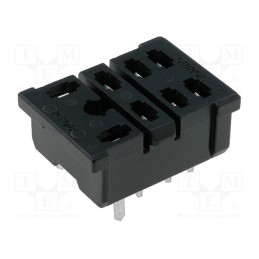 10 pcs : PT08-0 - Socket, PIN: 8, 15A, 250VAC, H: 12mm, W: 22mm, PCB, for PCB, Series: LY2