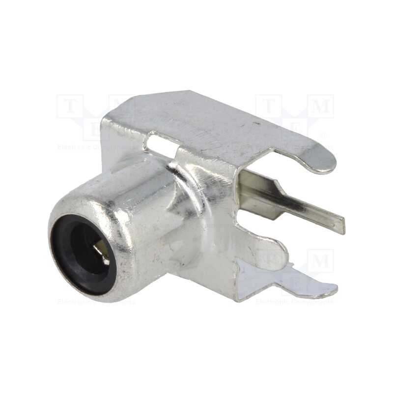 10 pcs : 901 - Socket, RCA, female, angled 90°, THT, brass, tinned, on PCBs