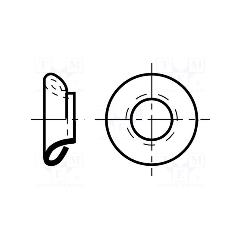 50 pcs : 1420666 - Sealing rings, Øint: 8mm, Øout: 11mm, -56÷120°C, H: 3.5mm, polyamide