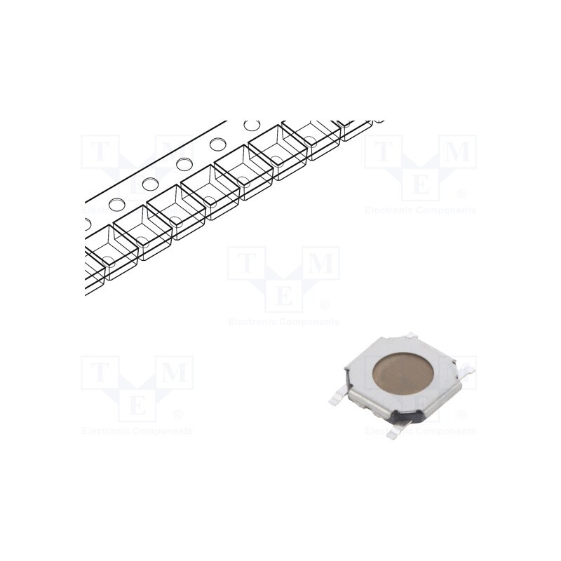 10 pcs : SKQGACE010 - Microswitch TACT, SPST-NO, Pos: 2, 0.05A/12VDC, SMT, 2.55N, SKQG