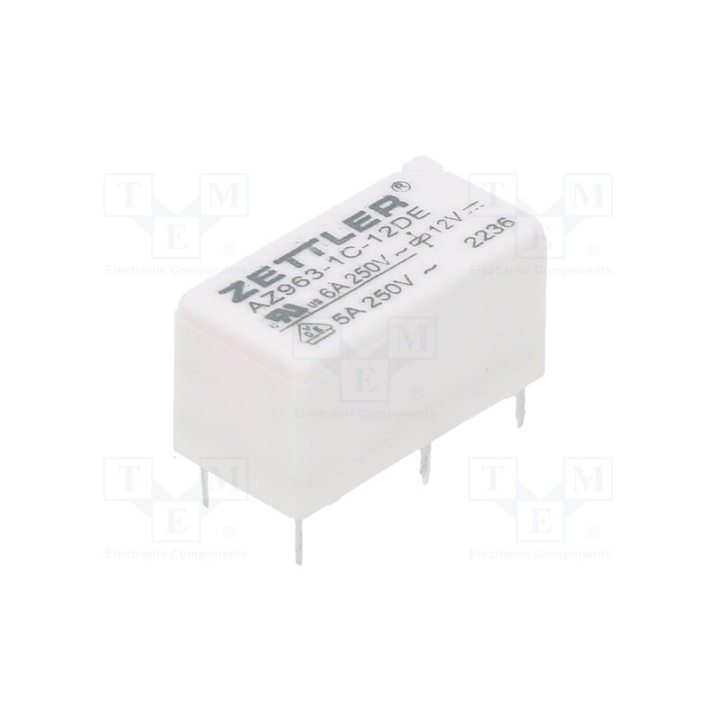 10 pcs : AZ963-1C-12DE - Relay: electromagnetic, SPDT, Ucoil: 12VDC, 6A, 6A/250VAC, 6A/30VDC