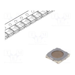10 pcs : EVQPLKA08 - Microswitch TACT, SPST, Pos: 2, 0.02A/15VDC, SMT, none, 2.6N, 0.8mm