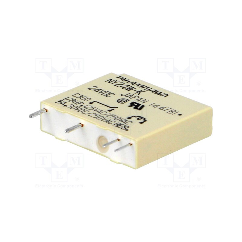 10 pcs : NY-24W-K - Relay: electromagnetic, SPST-NO, Ucoil: 24VDC, 5A, 5A/250VAC, PCB