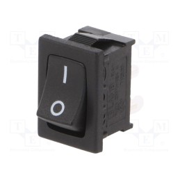 10 pcs : RA11131121 - ROCKER, SPST-NO, Pos: 2, ON-OFF, 4A/250VAC, black, 35mΩ, Body: black