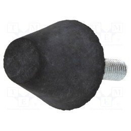 10 pcs : DVB.6-20-17-M5-20-40 - Vibroisolation foot, Ø: 20mm, Shore hardness: 40±5, 358N, 84N/mm