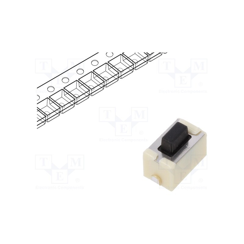 10 pcs : EVQPE105K - Microswitch TACT, SPST, Pos: 2, 0.05A/12VDC, 6x3.5x3.5mm, 5mm
