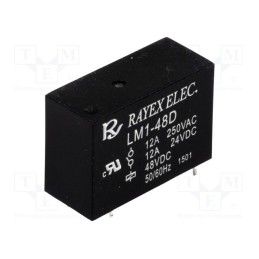 10 pcs : LM1-48D - Relay: electromagnetic, SPDT, Ucoil: 48VDC, Icontacts max: 12A
