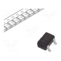 50 pcs : BC817-25W - Transistor: NPN, bipolar, 45V, 0.5A, 200mW, SOT323