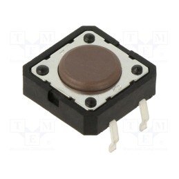 10 pcs : PTS125SM43-2 LFS - Microswitch TACT, SPST-NO, Pos: 2, 0.05A/12VDC, THT, 1.8N, 4.3mm