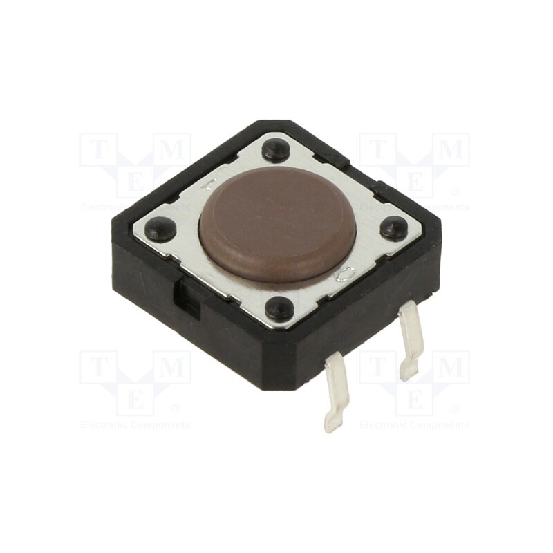 10 pcs : PTS125SM43-2 LFS - Microswitch TACT, SPST-NO, Pos: 2, 0.05A/12VDC, THT, 1.8N, 4.3mm