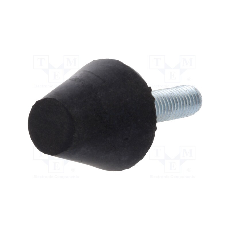 10 pcs : DVB.6-20-17-M5-20-70 - Vibroisolation foot, Ø: 20mm, Shore hardness: 70±5, 468N, 110N/mm