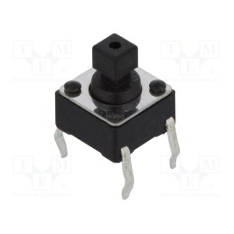 50 pcs : TACTS-67R-F - Microswitch TACT, SPST-NO, Pos: 2, 0.05A/12VDC, THT, none, 2.5N
