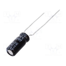 100 pcs : PF1H3R3MPN0511U - Capacitor: electrolytic, THT, 3.3uF, 50VDC, Ø5x11mm, Pitch: 5mm