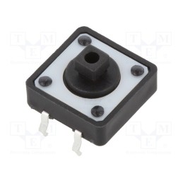 10 pcs : TL1100F160Q - Microswitch TACT, SPST-NO, Pos: 2, 0.05A/12VDC, THT, 1.57N, 7.3mm