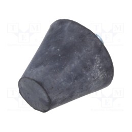 10 pcs : DVB.6-20-17-M5-6-40 - Vibroisolation foot, Ø: 20mm, Shore hardness: 40±5, 358N, 84N/mm