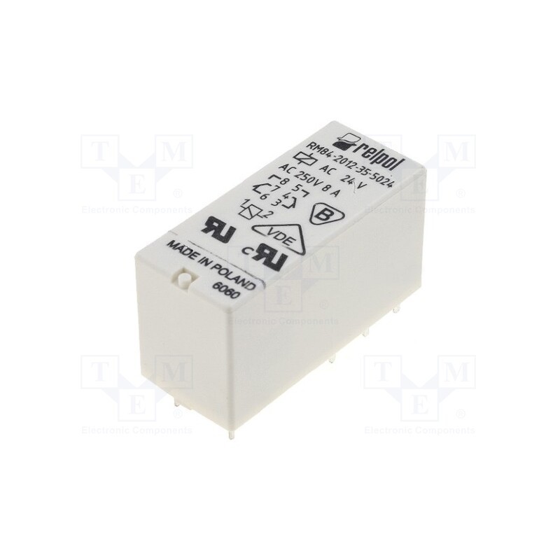 10 pcs : RM84-2012-35-5024 - Relay: electromagnetic, DPDT, Ucoil: 24VAC, 8A, 8A/250VAC, 8A/24VDC