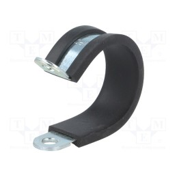 10 pcs : LKD12512 - Fixing clamp, ØBundle : 25mm, W: 12mm, steel, Cover material: EPDM