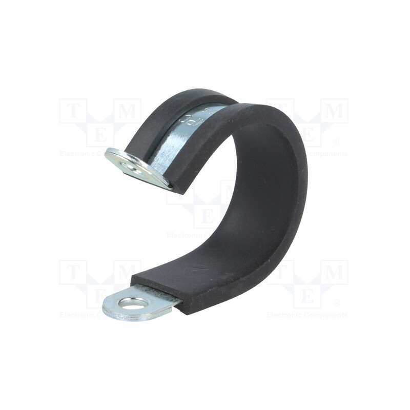 10 pcs : LKD12512 - Fixing clamp, ØBundle : 25mm, W: 12mm, steel, Cover material: EPDM
