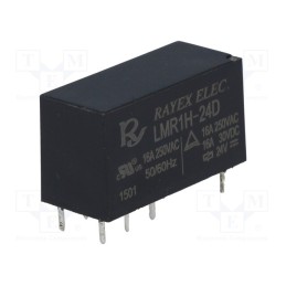 10 pcs : LMR1H-24D - Relay: electromagnetic, SPDT, Ucoil: 24VDC, 16A, 16A/250VAC, PCB