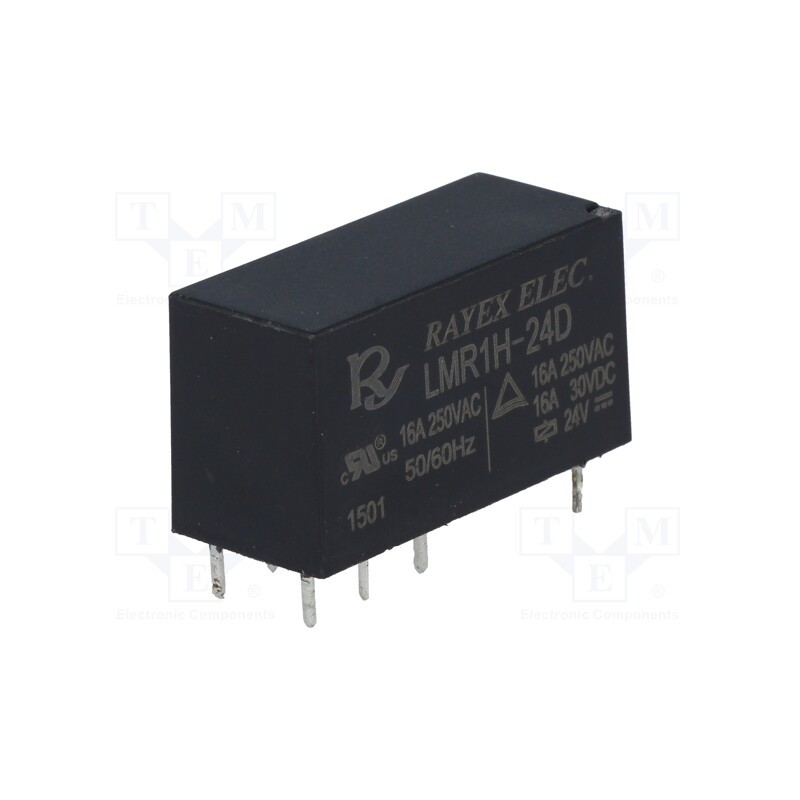 10 pcs : LMR1H-24D - Relay: electromagnetic, SPDT, Ucoil: 24VDC, 16A, 16A/250VAC, PCB