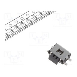 10 pcs : EVQPUL02K - Microswitch TACT, SPST, Pos: 2, 0.05A/12VDC, SMT, none, 1.6N, 1.65mm