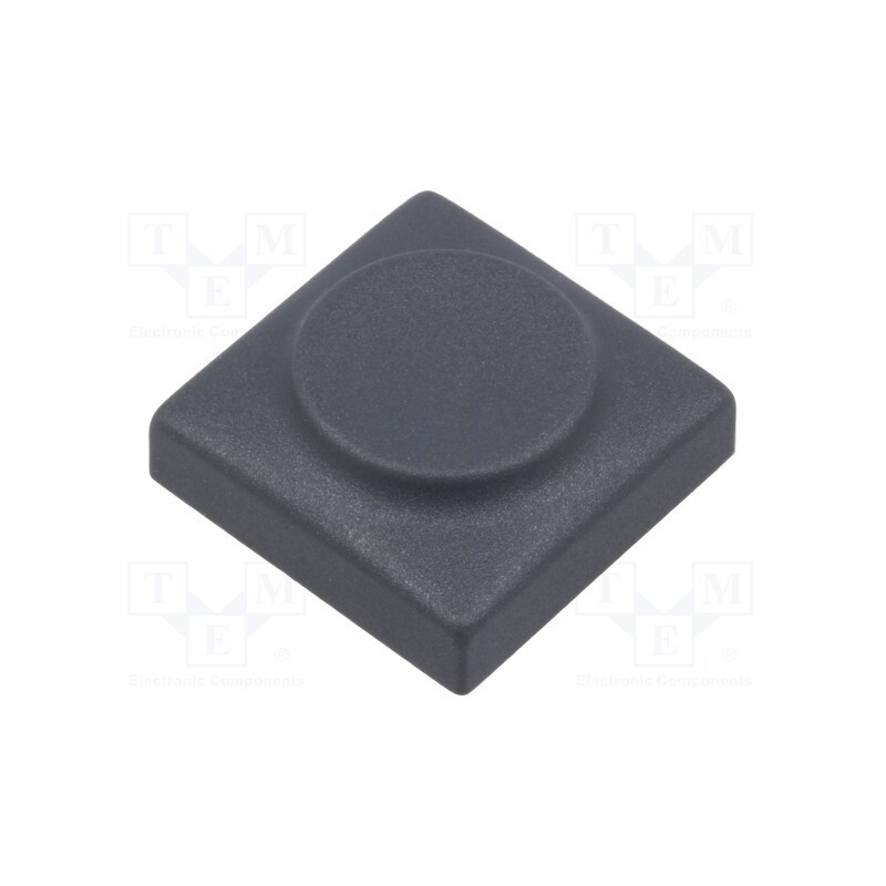 10 pcs : 825.000.021 - Button, rectangular, grey, polyamide, 18.3x18.3mm