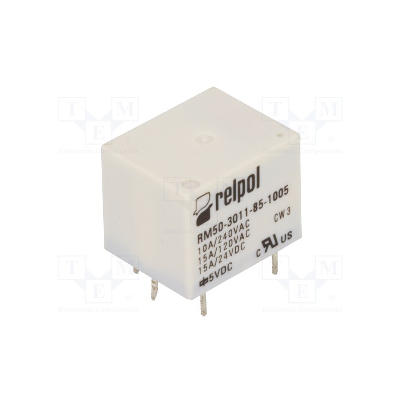 10 pcs : RM50-3011-85-1005 - Relay: electromagnetic, SPDT, Ucoil: 5VDC, 15A, 10A/240VAC, PCB
