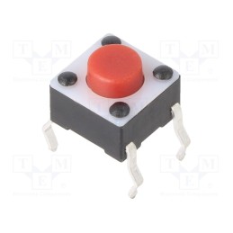 50 pcs : 1825910-7 - Microswitch TACT, SPST-NO, Pos: 2, 0.05A/24VDC, THT, none, 2.6N