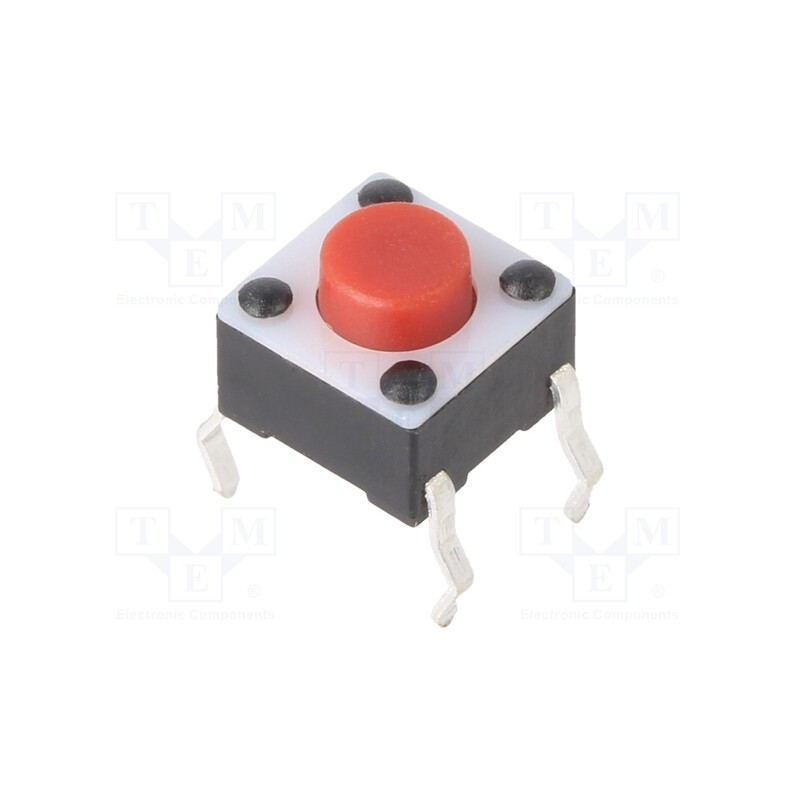 50 pcs : 1825910-7 - Microswitch TACT, SPST-NO, Pos: 2, 0.05A/24VDC, THT, none, 2.6N