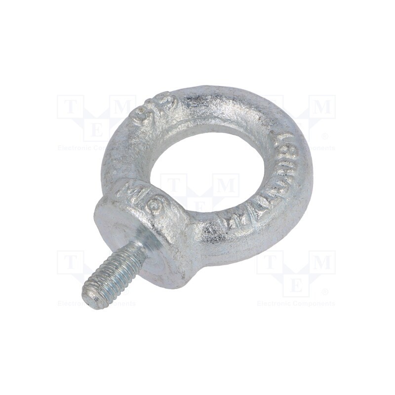10 pcs : SZU.6 - Lifting eye bolt, M6x13, Head: eye, steel, zinc, DIN 580, 20mm