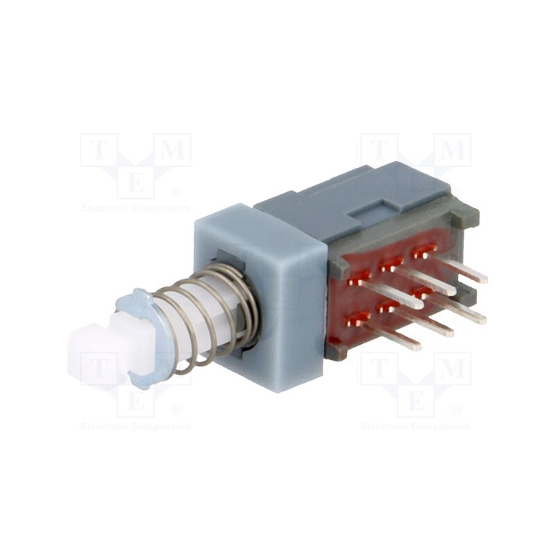 10 pcs : PS909L-22 - Switch: push-button, Pos: 2, DPDT, 0.1A/30VDC, ON-ON, 100MΩ, THT