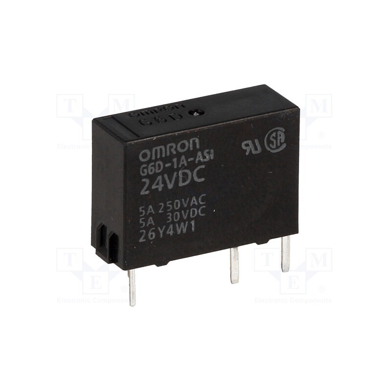 10 pcs : G6D-1A-ASI 24VDC - Relay: electromagnetic, SPST-NO, Ucoil: 24VDC, Icontacts max: 5A