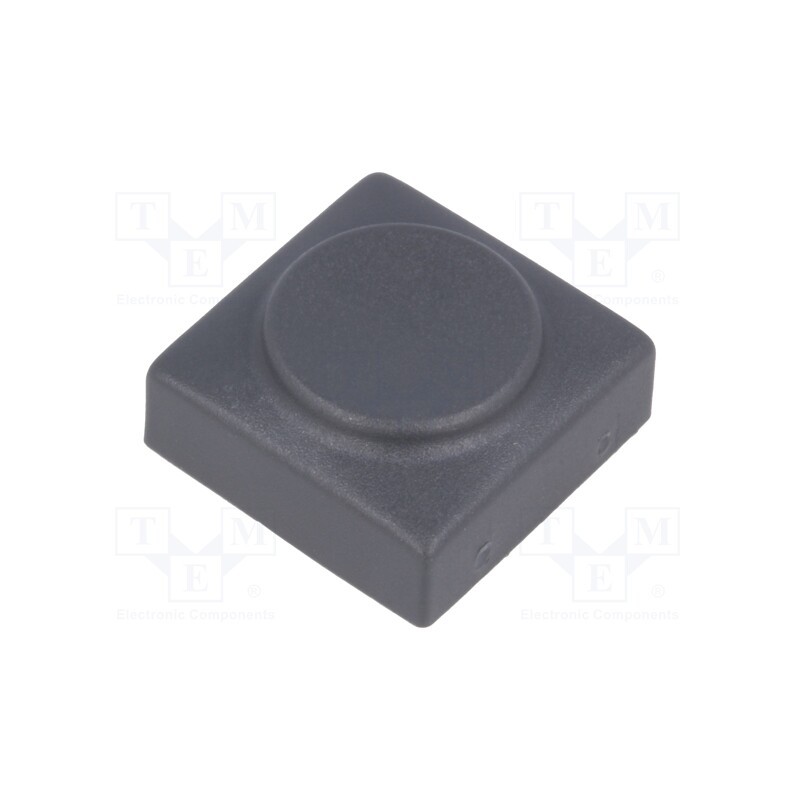 10 pcs : 826.000.021 - Button, rectangular, grey, polyamide, 15.5x15.5mm