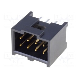 10 pcs : 901301208 - Socket, rectangular, male, PIN: 8, straight, THT, gold-plated