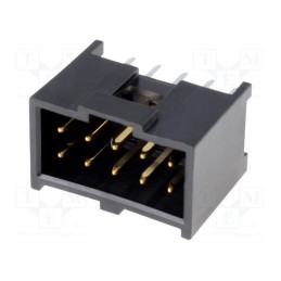 10 pcs : 901301210 - Socket, rectangular, male, PIN: 10, straight, THT, gold-plated